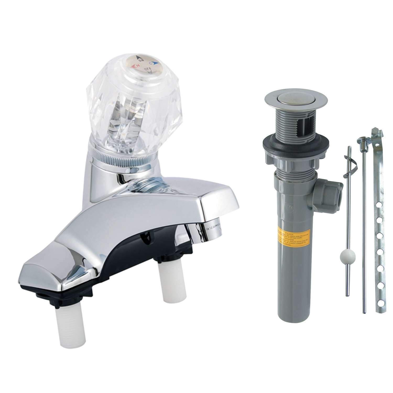 Home Plus Traditional Chrome Single Handle Lavatory PopUp Faucet 4