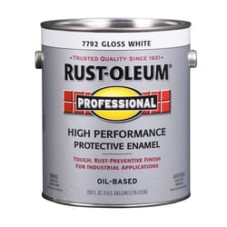 Rust-Oleum Professional Indoor and Outdoor Gloss White Oil-Based Protective Paint 1 gal