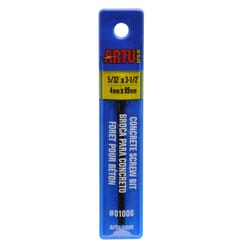 ARTU 5/32 in. X 3-1/2. in. L Tungsten Carbide Tipped Multi-Purpose Drill Bit Straight Shank 1 pc