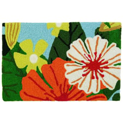 Jellybean 20 in. W X 30 in. L Multi-color Daffodil Garden Polyester Accent Rug