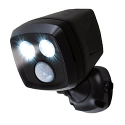 Handy Brite Motion-Sensing Battery Powered LED Black Spotlight