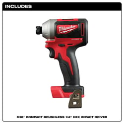 Milwaukee M18 1/4 in. Cordless Brushless Impact Driver Tool Only