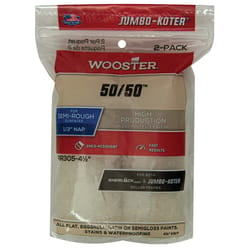 Wooster Jumbo Koter 50/50 Lambswool Polyester 4.5 in. W X 1/2 in. Paint Roller Cover 2 pk