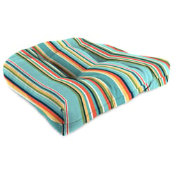 Jordan Manufacturing Multicolored Stripe Polyester Wicker Seat Cushion 4 in. H X 19 in. W X 19 in. L