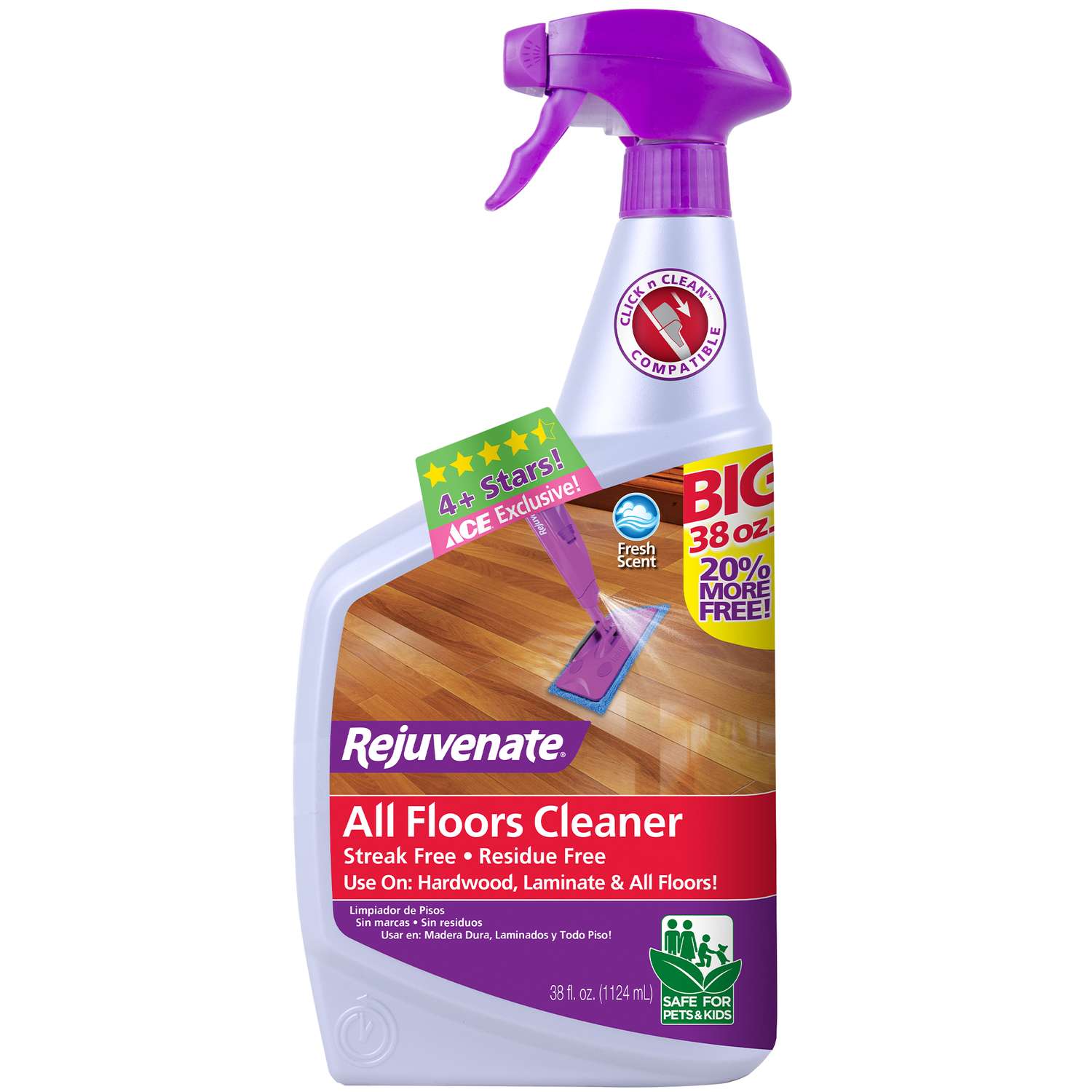 Rejuvenate Clean  Fresh Scent Floor Cleaner  Spray  38 oz 