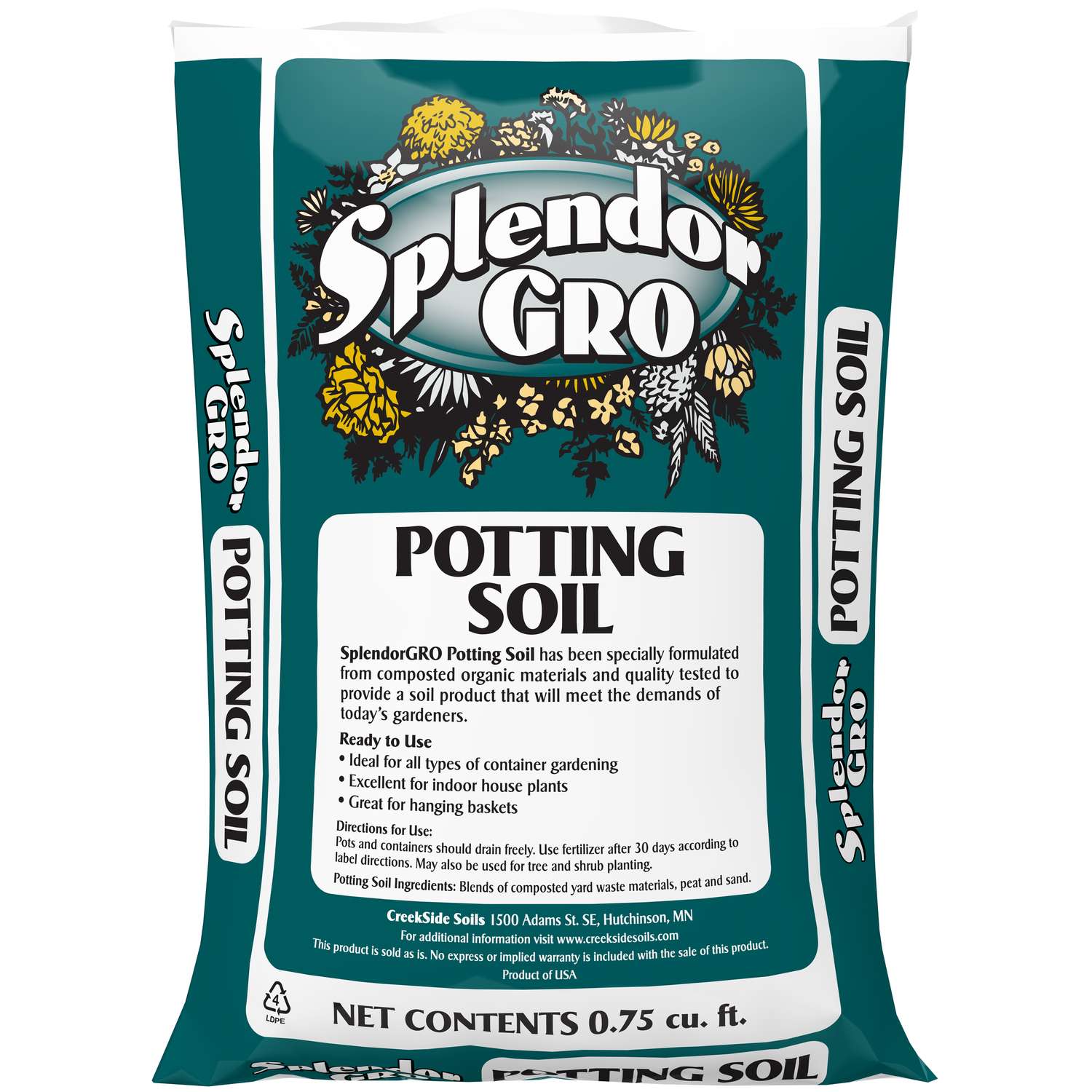 CreekSide Splendor Gro Flower and Vegetable Potting Soil 0.75 ft³ Ace