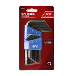 Ace Metric Short Arm Hex L-Key Set 9 pc