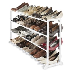 Whitmor 35.50 in. H X 9.30 in. W X 1.40 in. L Plastic Floor Shoe Rack