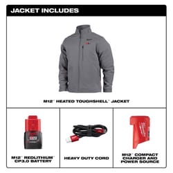 Milwaukee M12 Toughshell XXL Long Sleeve Unisex Full-Zip Heated Jacket Kit Gray