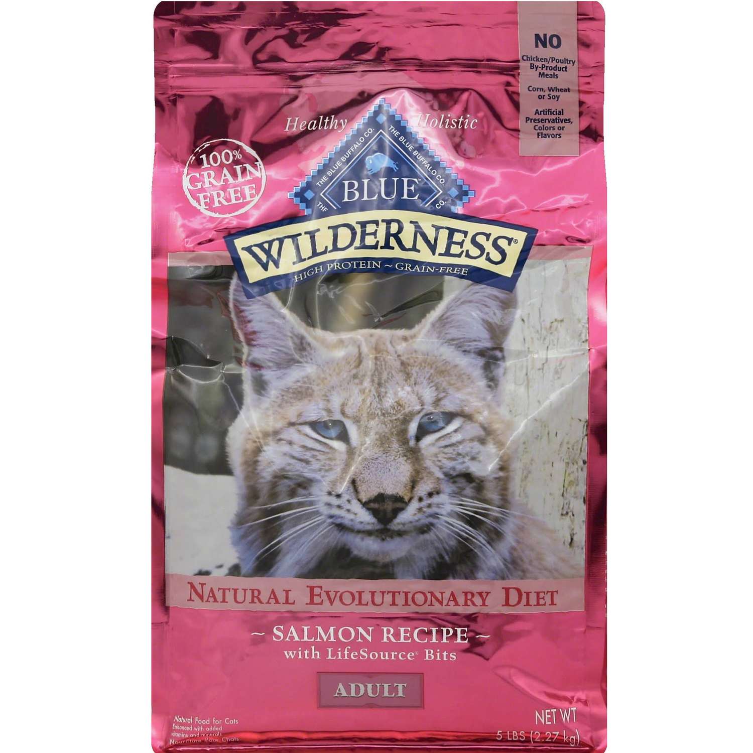 Blue Buffalo Blue Wilderness Salmon Dry Cat Food Grain Free 5 lb. Ace