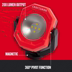 Craftsman 200 lm LED Battery Magnetic Pivot Light