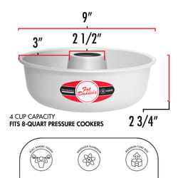 Fat Daddio's ProSeries 9 in. Round Tube Pan Silver 1 pc