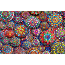 Eurographics Meditative Mandala Stones Jigsaw Puzzles Multicolored 1000 pc