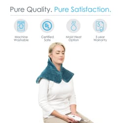 Pure Enrichment PureRelief Heating Pad 4 settings Blue 14 in. W X 22 in. L