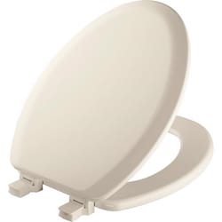 Mayfair by Bemis Cameron Elongated Biscuit Enameled Wood Toilet Seat