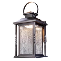 Globe Electric Beauregard Matte Black Dusk to Dawn LED Wall Lantern