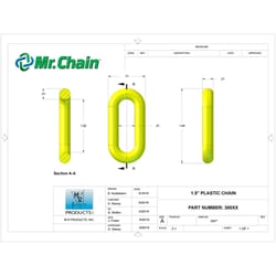 Mr. Chain #6 Passing Link Plastic Chain 1.5 in. D X 100 ft. L