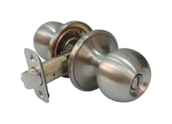 Faultless Ball Satin Privacy Knob Right or Left Handed