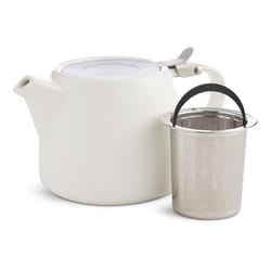 Fino White Ceramic 17.25 oz Teapot
