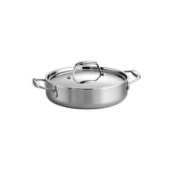 Tramontina Gourmet Stainless Steel Braiser With Lid 3 qt Silver