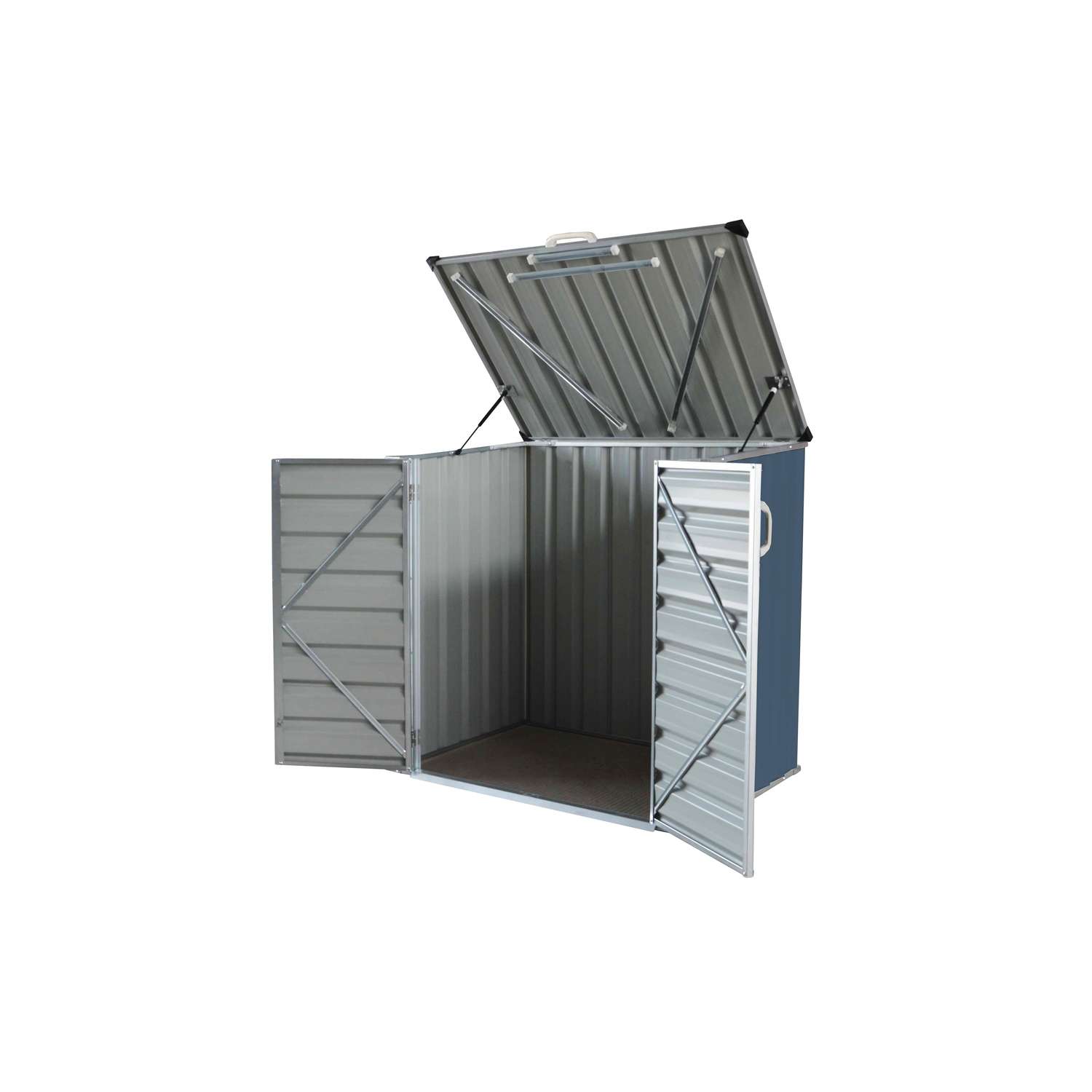 BuildWell 5 ft. x 3 ft. Metal Horizontal Storage Shed without Floor