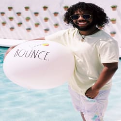 CocoNut Float White Vinyl Inflatable Jumbo Beach Ball