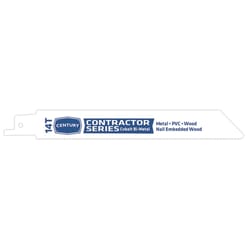 Century Drill & Tool 6 in. Bi-Metal Contractor Series Reciprocating Saw Blade 14 TPI 1 pk