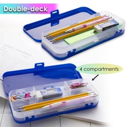 Bazic Products Double Deck 1.46 in. H X 8 in. W X 3.54 in. D Multi-Purpose Box Assorted