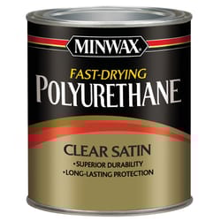 Minwax  Satin  Clear  Fast-Drying Polyurethane  1 qt. 