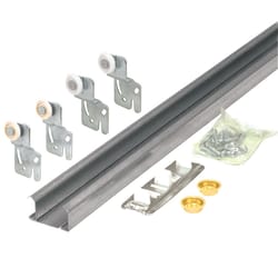 Prime-Line 7/8 in. D X 72 in. L Galvanized Steel By-Pass Door Hardware Set 1 pk