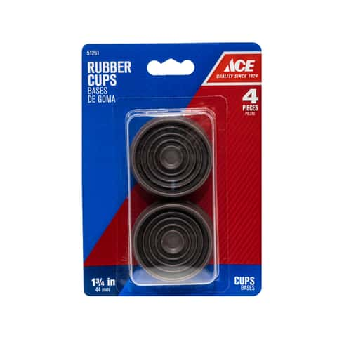 Ace Rubber Caster Cup Brown Round 1 3 4 in. W 4 pk Ace Hardware