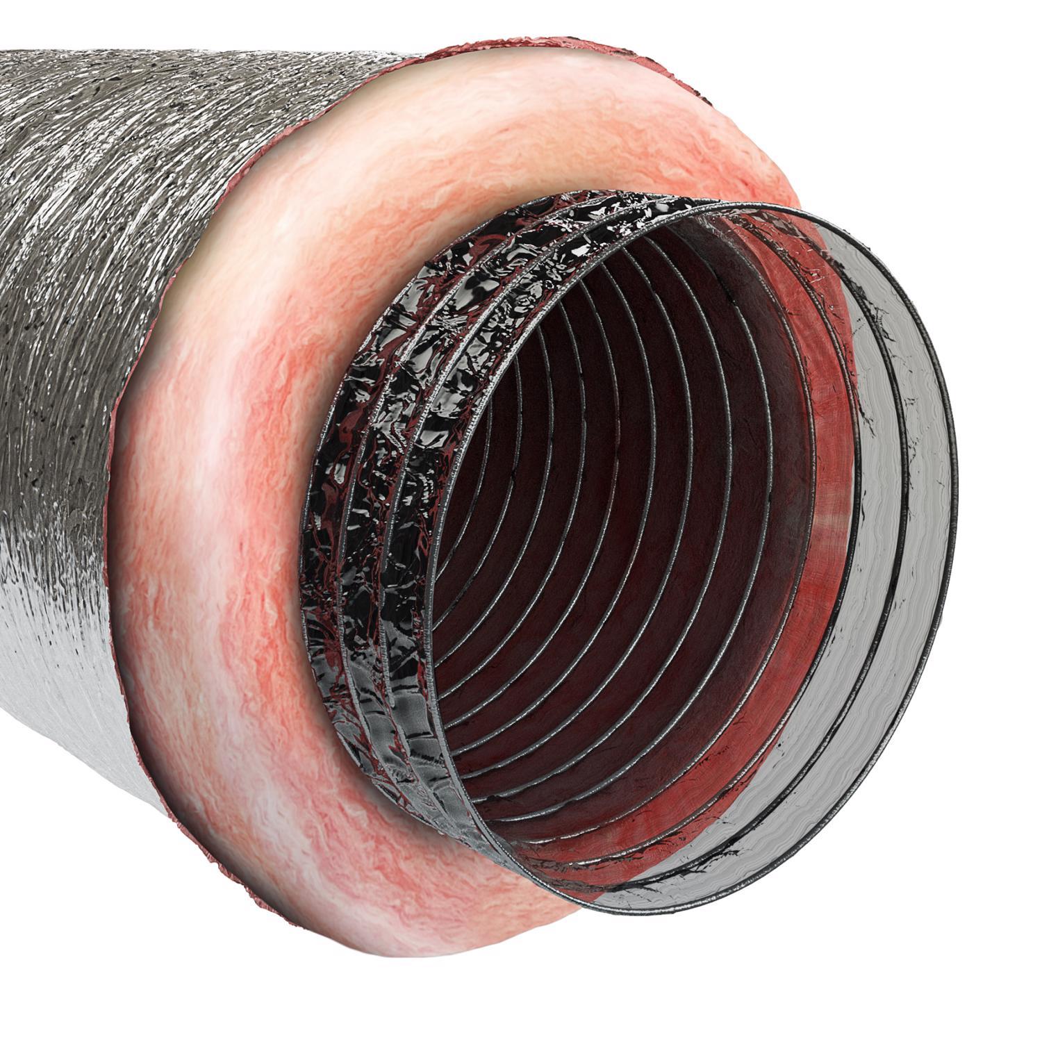 imperial r6.0 25 ft. l x 10 in. d silver poly duct