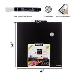 Bazic Products 14 in. H X 14 in. W Screw-Mounted Magnetic Chalkboard