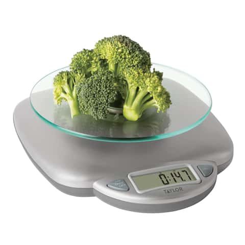 Taylor Pro Sliver Glass 5kg Digital Kitchen Scales - Cooks Boutique