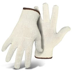 Boss Men's Indoor/Outdoor String Knit Reversible Work Gloves White L 1 pair
