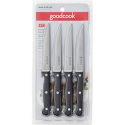 Good Cook 4.5 in. L Stainless Steel Steak Knife Set 4 pc