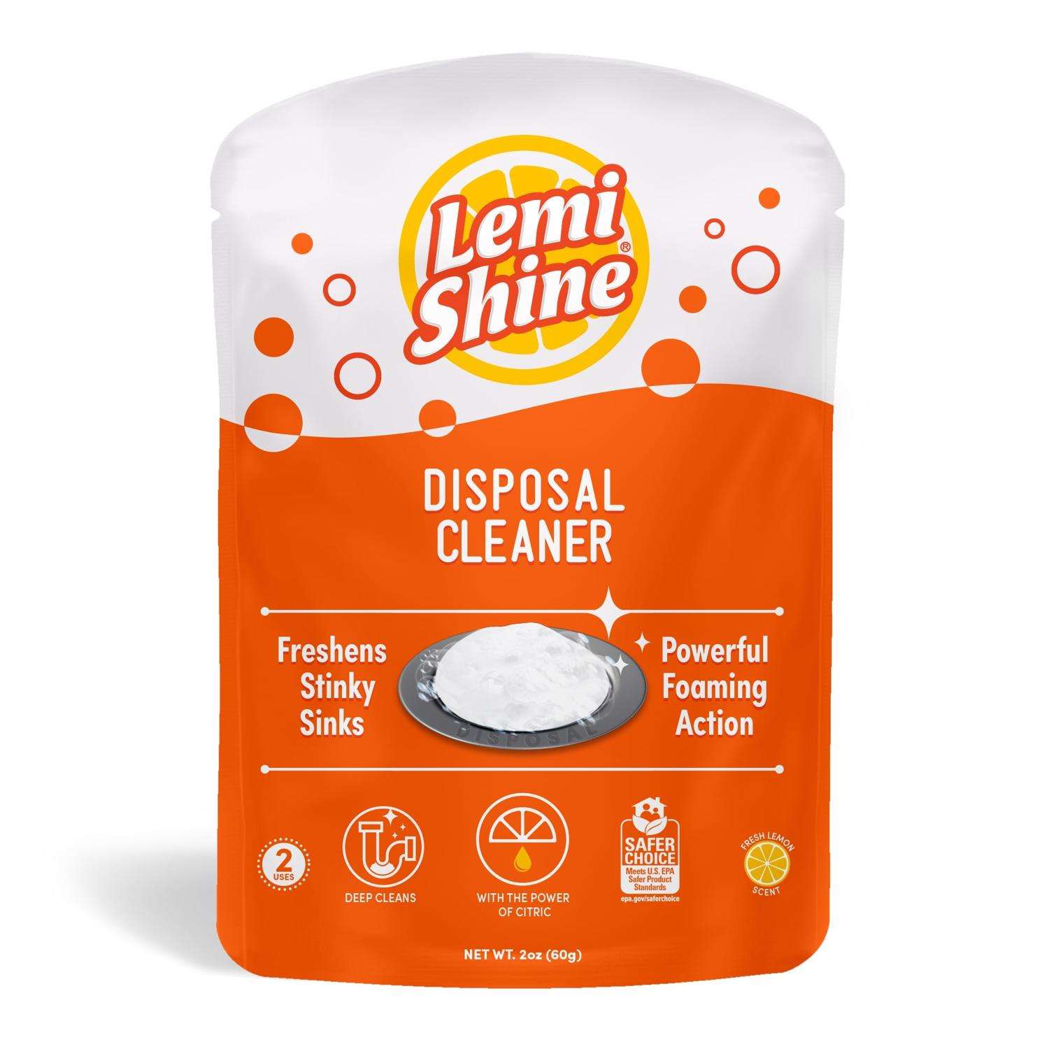 Lemi Shine Lemon Scent Garbage Disposal Cleaner 8.46 oz Powder Ace