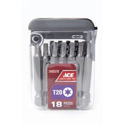 Ace Torx T20 X 2 in. L Screwdriver Bit S2 Tool Steel 18 pc