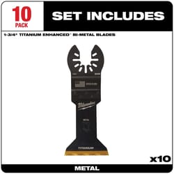 Milwaukee Universal Fit Open-Lok 1-3/4 in. W Bi-Metal Multi-Tool Oscillating Blade Multi-Material 10