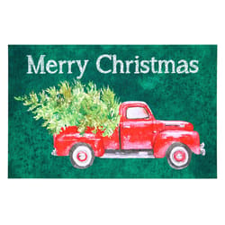 Modern Mat 20 in. W X 32 in. L Multi-Color Truck Tree Polyester Door Mat