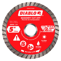 Diablo 5 in. D X 7/8 in. Diamond Masonry Cut-Off Disc 1 pk