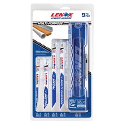 LENOX 6, 8 and 9 in. Bi-Metal Reciprocating Saw Blade Set Multi TPI 9 pk