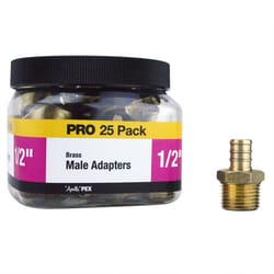 Apollo PRO 1/2 in. PEX Barb in to X 1/2 in. D PEX Barb Brass Male Adapter