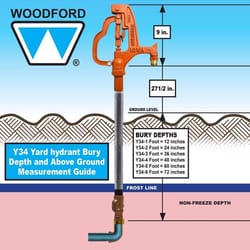 Woodford Iowa 3/4 in. FIP in. MPT Steel Yard Hydrant