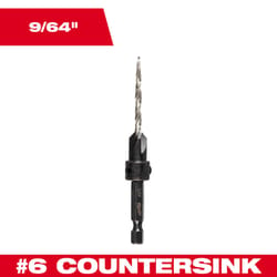 Milwaukee 9/64 in. X 7.755 in. L High Speed Steel Drill and Countersink Quick-Change Hex Shank 1 pk