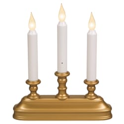 Xodus Innovations LED Antique Brass Flameless Flickering Candle 10 in.