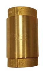 Campbell 1-1/4 in. D X 1-1/4 in. D Yellow Brass Spring Loaded Check Valve