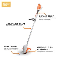 STIHL FSA 57 11 in. 36 V Battery String Trimmer Kit (Battery & Charger)