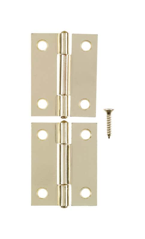 Ace 2.75 in. W X 2 in. L Bright Brass Brass Narrow Hinge 2 pk - Ace ...