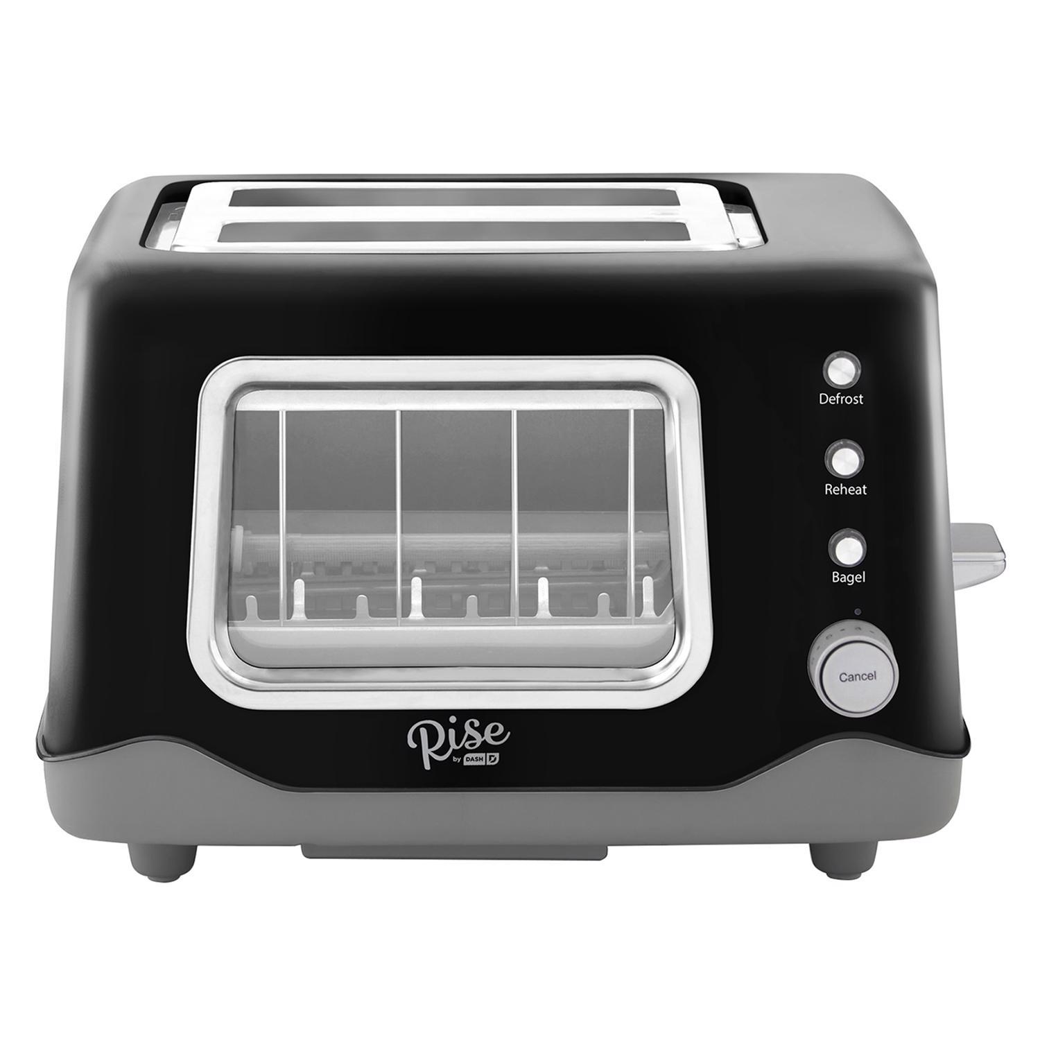 Rise by Dash Metal Black 2 slot Toaster 7.9 in. H X 12.2 in. W X 9.5 in. D Mfr RCVT200GBBK02 Ace Hardware